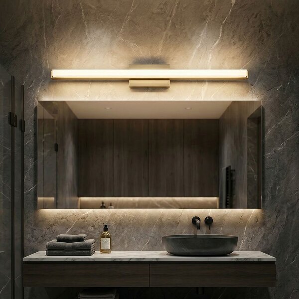 Toolight Toolight, LED nástenné svietidlo 80cm, 13W, 4000K, 1000lm, APP1853-1W, zlatá matná, OSW-66007