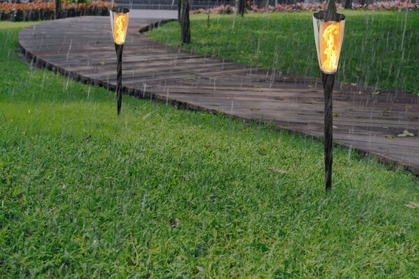 ECOLIGHT 4x Solárna LED lampa s pochodňou, tyčinkou, plameňom a ohňom 65 cm PREMIUM