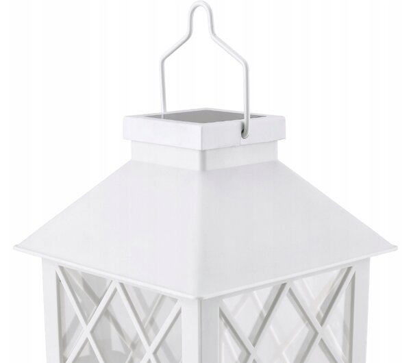 BERGE 4x Záhradný LED solárny lampáš, lampáš, sviečka, biely 2V 300MHA