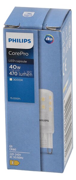 6x LED žiarovka G9 3,7W 470 lm 3000 k teplá biela 230 v PHILIPS corepro