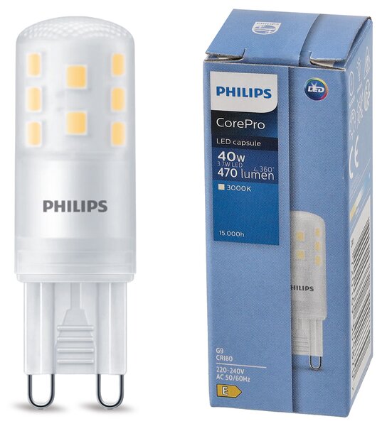 6x LED žiarovka G9 3,7W 470 lm 3000 k teplá biela 230 v PHILIPS corepro