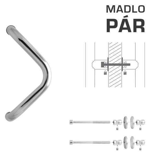 WA - MADLO M6 WA/A-DHP pár Ø 30 mm, 300 mm