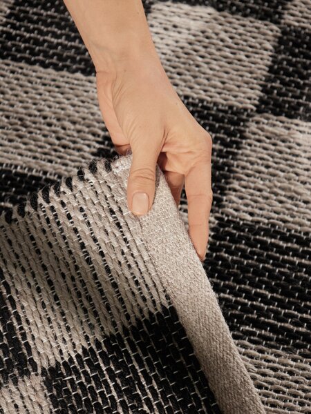 Hanse Home , Behúň Handloom 106333 Rex White Black, 80x200, čiernobiela, chodba / predsieň