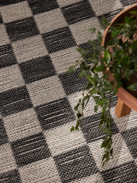 Hanse Home , Kusový koberec Handloom 106333 Rex White Black, 120x170, čiernobiela, chodba / predsieň