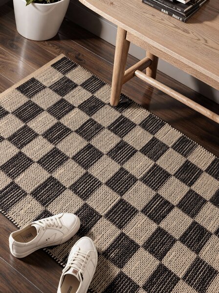 Hanse Home , Behúň Handloom 106333 Rex White Black, 80x200, čiernobiela, chodba / predsieň
