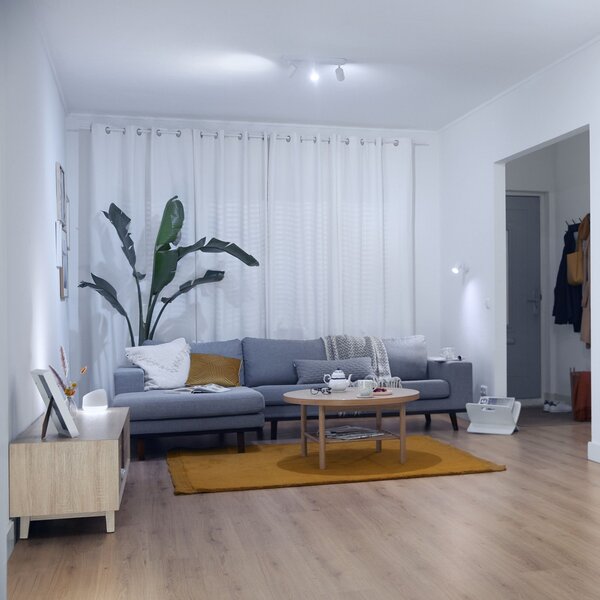 Stropné Lampa WiZ, Imageo, stmievateľné, Biela, Obývacia izba, Hliník, Moderný