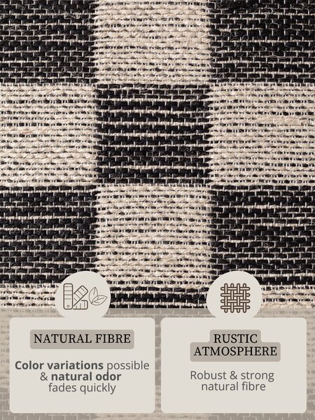Hanse Home , Behúň Handloom 106333 Rex White Black, 80x200, čiernobiela, chodba / predsieň