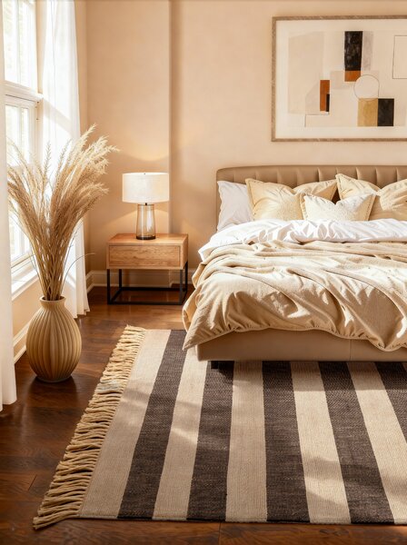 Hanse Home , Kusový koberec Handloom 106334 Playa White Black, 120x170, čiernobiela, chodba / predsieň
