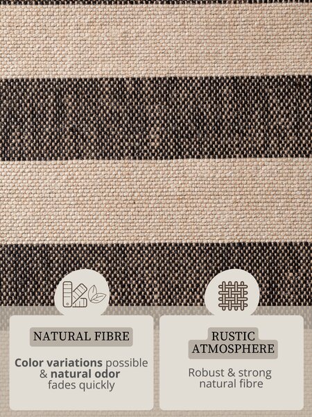 Hanse Home , Kusový koberec Handloom 106334 Playa White Black, 120x170, čiernobiela, chodba / predsieň