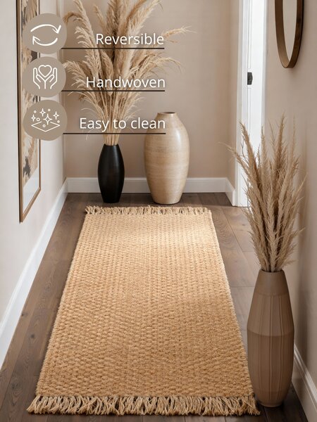 Hanse Home , Behúň Handloom 106335 Fjord Natural Gold, 80x200, béžová, chodba / predsieň