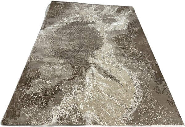 HU Hnedý moderný koberec Glamour 27237-Vizion Rozmer: 60x110 cm