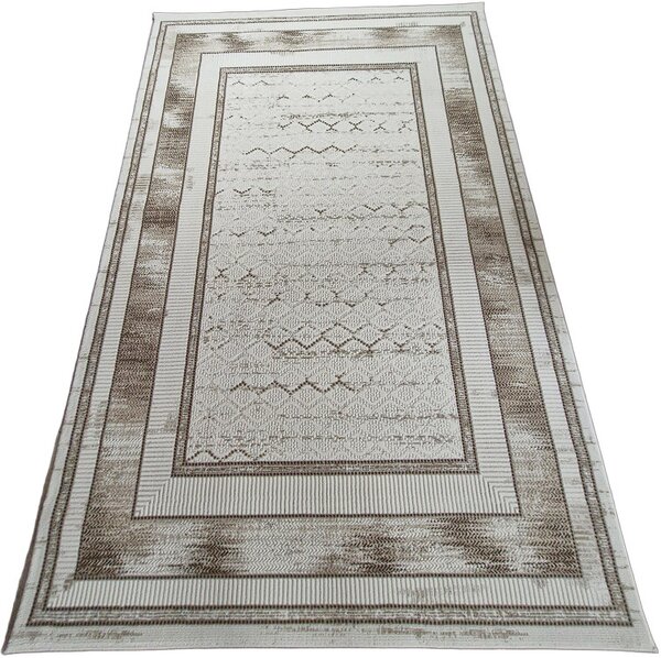HU Béžový moderný koberec Glamour 31352-Vizion Rozmer: 60x110 cm