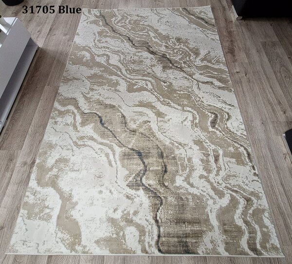 HU Béžový moderný koberec Glamour 31705-Blue Rozmer: 60x110 cm