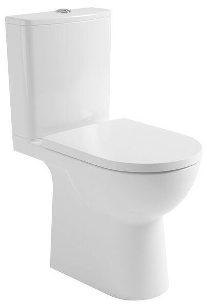 Aqualine Aqualine, TALAMO WC kombi WC, Rimless, spodný/zadný odpad, biela, PB107WR