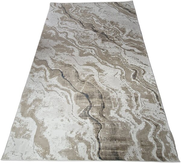 HU Béžový moderný koberec Glamour 31705-Blue Rozmer: 60x110 cm