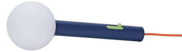 Hübsch LED nástenné svetlo Talk, modrá/oranžová, dĺžka 30 cm, železo/sklo, Modrá, Obývacia izba / jedáleň, kov, Moderný