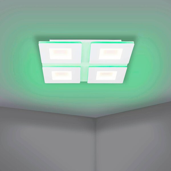 STROPNÉ LED SVIETIDLO, 45/45/5 cm Eglo - Interiérové svietidlá