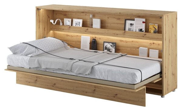 Mirjan24 Sklápacia posteľ BC-06 90x200 Bed Concept, Farby: dub artisan, Rozmer postele: 90x200, LED svetlo s USB: bez LED svetla s USB, Vnútorné osvetlenie pod policami: bez osvetlenia políc 5902928397246