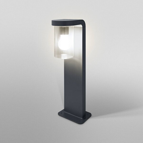 OSRAM chodníkové svetlo ENDURA CLASSIC CASCADE 50 cm tmavošedá/čirá, Hliník / sivá / zinok, Hliník, Moderný