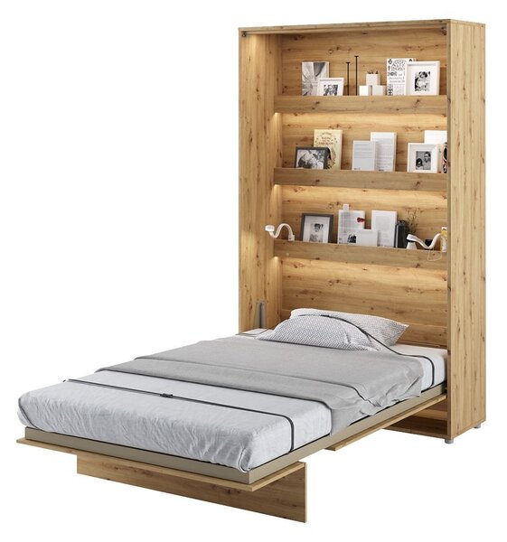 Mirjan24 Sklápacia posteľ BC-02 120x200 Bed Concept, Farby: biela, Rozmer postele: 120x200, LED svetlo s USB: bez LED svetla s USB, Vnútorné osvetlenie pod policami: bez osvetlenia políc 5902928409741