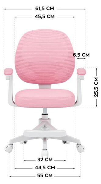 Detská otočná stolička Mark Adler Junior 3.1 Pink