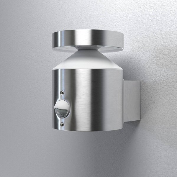OSRAM LED senzorové vonkajšie nástenné svietidlo ENDURA STYLE CYLINDER, oceľ, Hliník / sivá / zinok, Nehrdzavejúca oceľ, Moderný