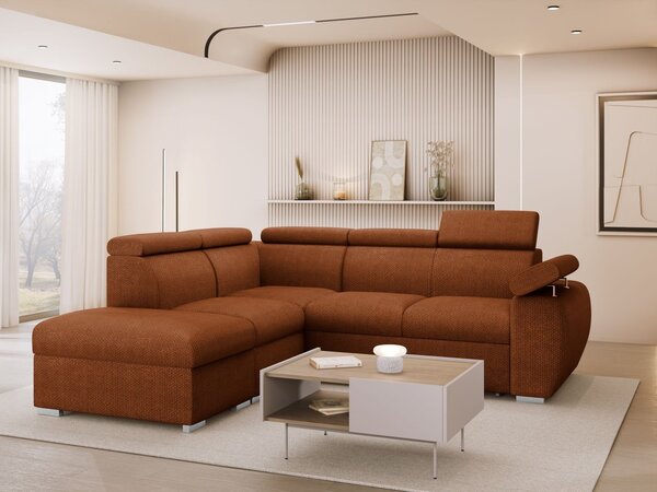 Mirjan24 Rohová sedačka Giza 2RR1P, Strana: Ľavá - PUFAp+1p(65)+R+2r, Dostupné poťahy: Flow 09 5903211482090