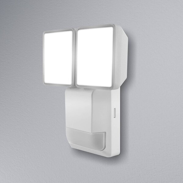 OSRAM LED senzorový vonkajší reflektor ENDURA PRO, biely, IP55, Biela / opálová, Plast