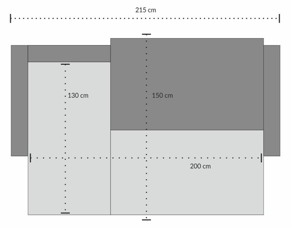 Rohová rozkladacia sedačka HOLMEN Voľba farby
