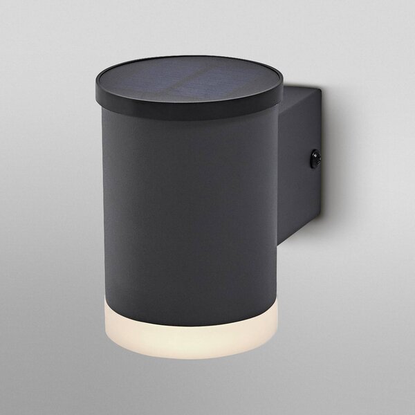 OSRAM LED solárne vonkajšie nástenné svietidlo ENDURA STYLE OXFORD, grafit, Hliník / sivá / zinok, Nehrdzavejúca oceľ, Moderný