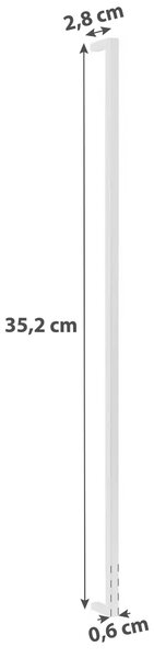 NÁBYTKOVÁ ÚCHYTKA, čierna, 2,8/35,2/0,6 cm Hom`in - Skrine