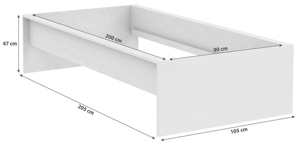 POSTEĽNÝ RÁM, 90/200 cm Hom`in - Postele