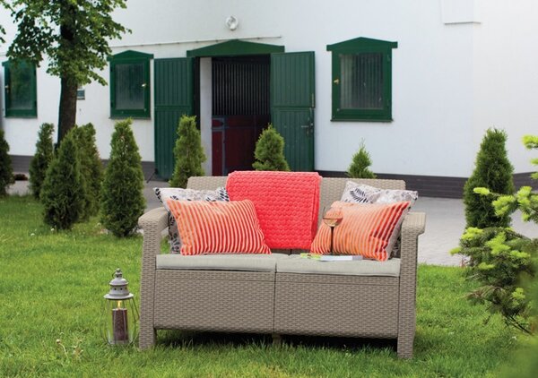 Záhradná pohovka GREEK LOVE SEAT | cappuccino