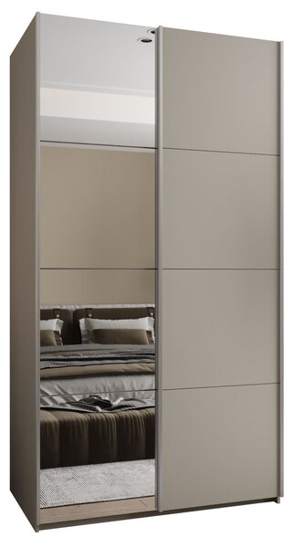 Dvojdverová skriňa SAMARA 3 - 130 cm, kašmír / strieborná