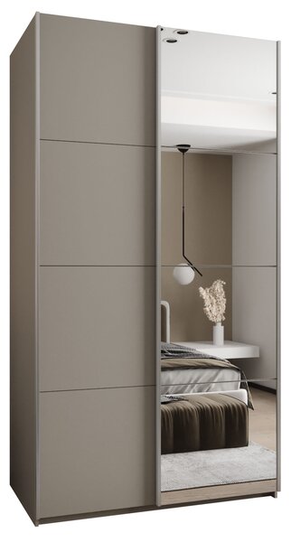 Dvojdverová skriňa SAMARA 3 - 130 cm, kašmír / strieborná