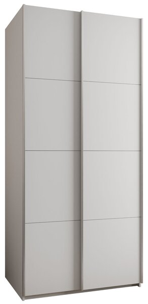 Dvojdverová skriňa SAMARA 1 - 100 cm, biela / strieborná