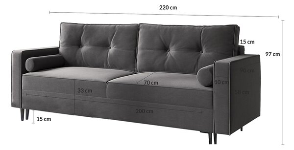 Sedacia súprava MELVILE 3+2+1 voľba farby