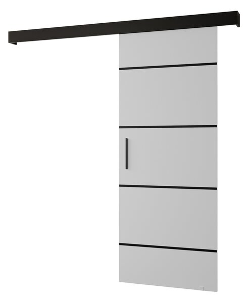 Posuvné dvere s čiernym úchytom SALOME 4 - 70 cm, biele / čierne