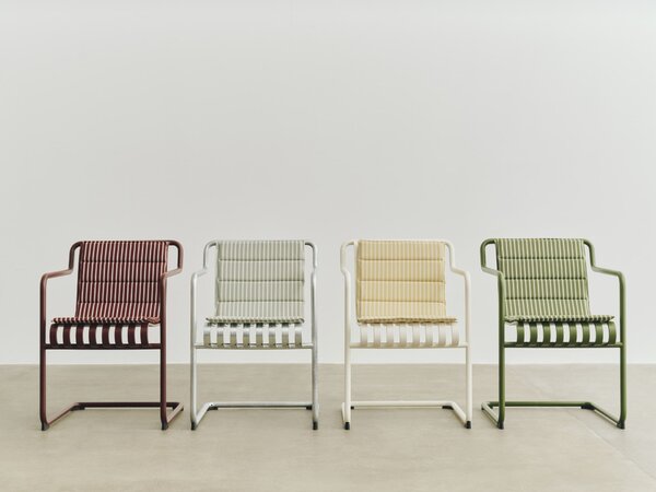 Sedák Terrazza Terracotta bold stripe 82 × 40 cm