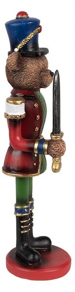 Vianočná dekorácia medvedík ako Luskáčik - 7*6*20 cm - Clayre & Eef
