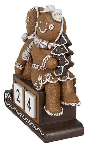 Vianočný adventný kalendár s perníčkami Gingerbread - 11*4*13 cm - Clayre & Eef