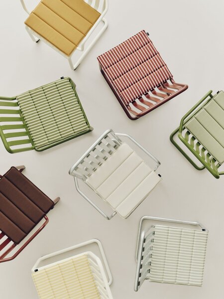 Sedák Terrazza Terracotta bold stripe 40 × 40 cm
