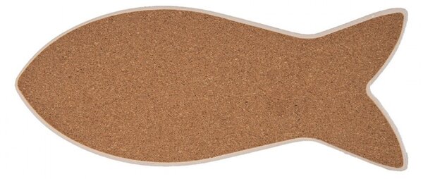 Keramicko-korková podložka pod riad v tvare ryby - 12*30*1 cm - Clayre & Eef