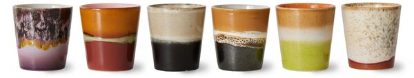 Kameninový hrnček 70's Soil 180 ml – set 6 ks