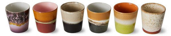 Kameninový hrnček 70's Soil 180 ml – set 6 ks