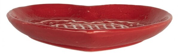 Červený keramický tanierik srdca Gingerbread Cott - 17*17*3 cm - Clayre & Eef