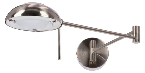 Nástenná flexibilná lampa na čítanie LARGO - 1xG9, 28W, strieborná