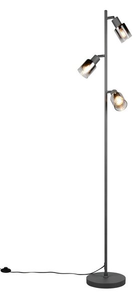 Trio TR41783042 stojacia lampa CADIZ | 10W E14 | vypínač | čierna