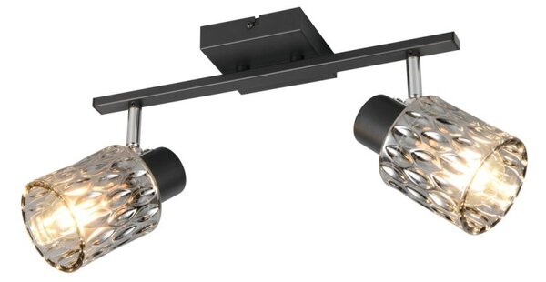 Trio TR86422032 bodové stropné svietidlo JACK | 10W E27 | čierna | dymová