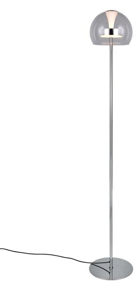 Trio T431610106 LED stojacia lampa FLYNT | 11W integrovaný LED zdroj | 1x1150lm | 2300+3000+4000K | vypínač | stmievač | chróm | číra